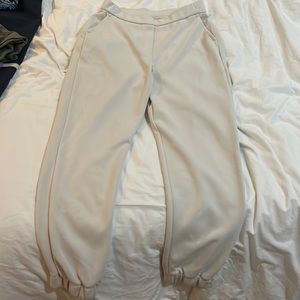 Cream lululemon joggers